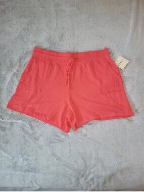 The Sweatshirt Project Womens Plus Size 3X Pink Shorts Pockets Elastic Waist NEW